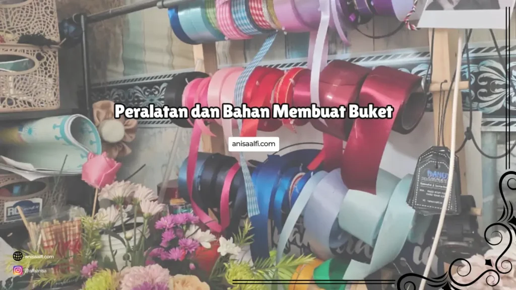 Bahan dan peralatan untuk membuat buket jajanan simpel