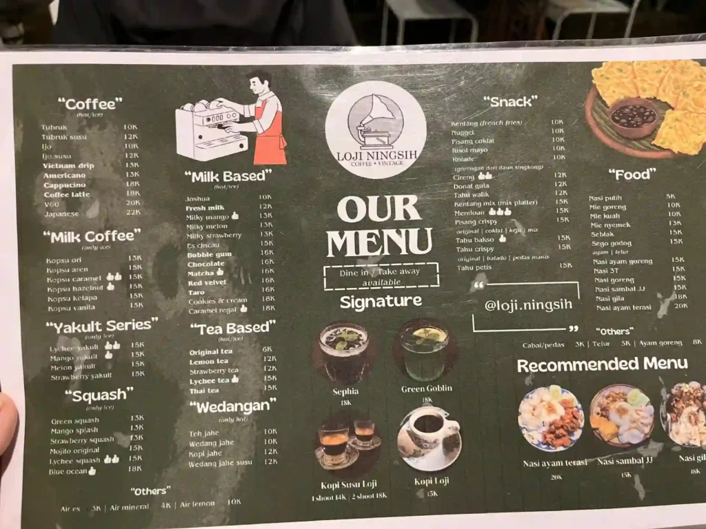 Menu di loji ningsih 2